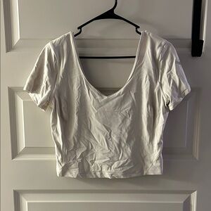 LULULEMON ALL IT TAKES Women's Crème V-Neck Top